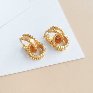 Julie Vos Marbella Collection. 24K Gold Plate Hoop Earrings